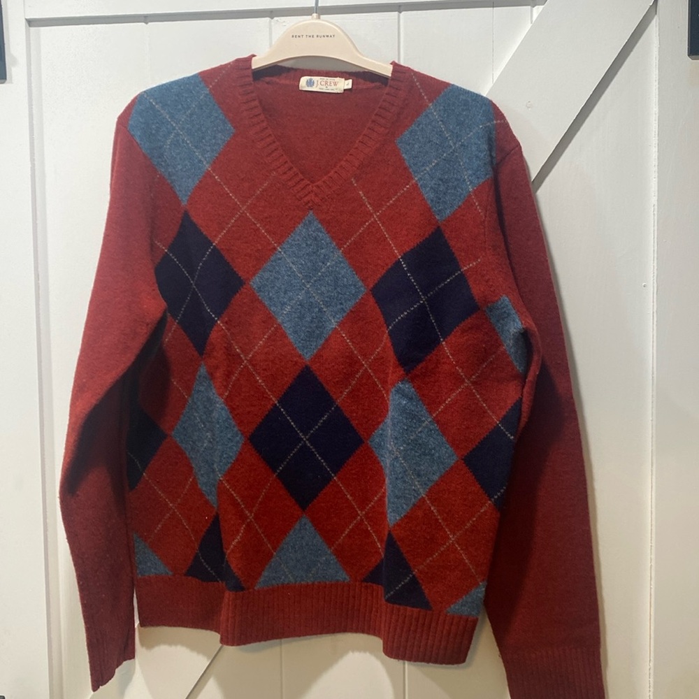 J. Crew Argyle Wool Sweater